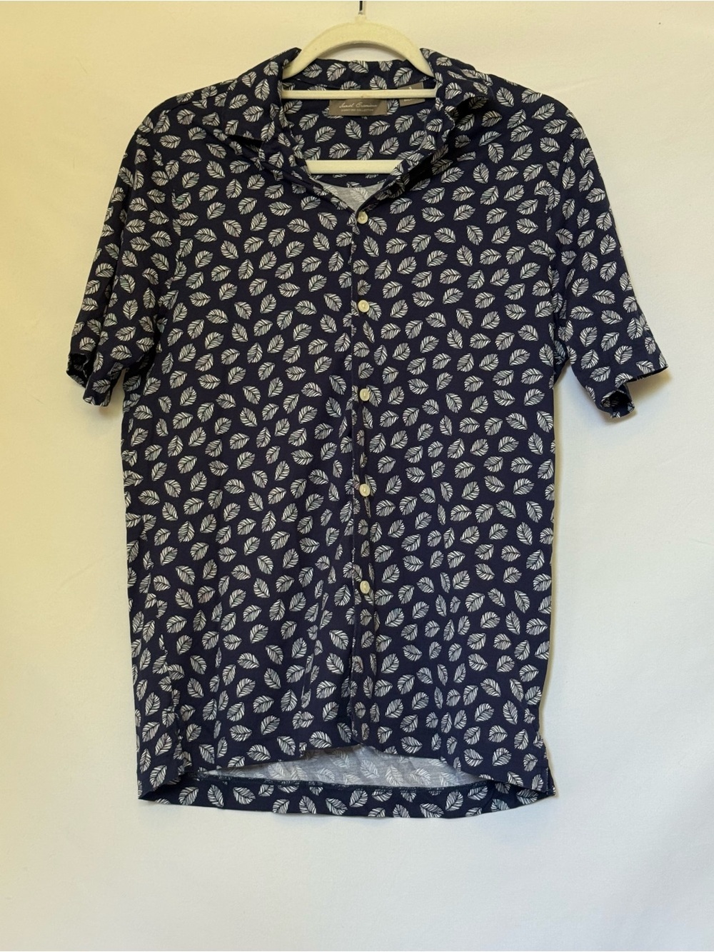 Daniel Cremieux Signature Collection Leaf Print Short Sleeve Size Small EUC
